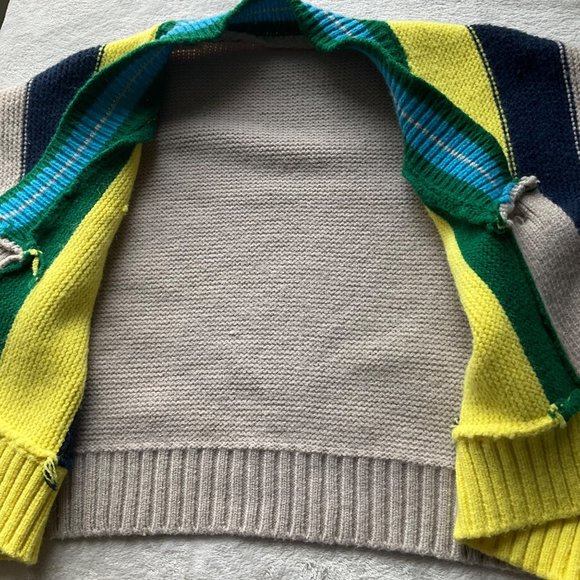 Retro Look womens size Medium sweater cardigan chunky knit cropped - Picture 4 of 5